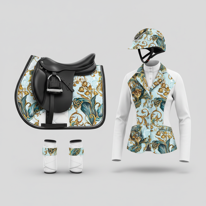 Iris Noir Dorado — Patrón de lujo sin costuras para papel tapiz, textiles y prendas de vestir | Diseño premium pintado a mano