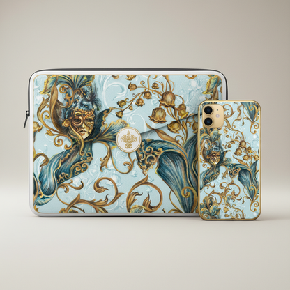 Iris Noir Dorado — Patrón de lujo sin costuras para papel tapiz, textiles y prendas de vestir | Diseño premium pintado a mano