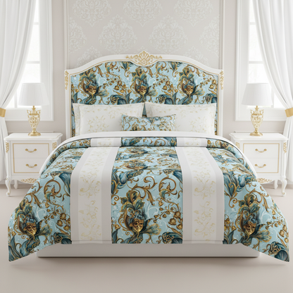 Iris Noir Dorado — Patrón de lujo sin costuras para papel tapiz, textiles y prendas de vestir | Diseño premium pintado a mano