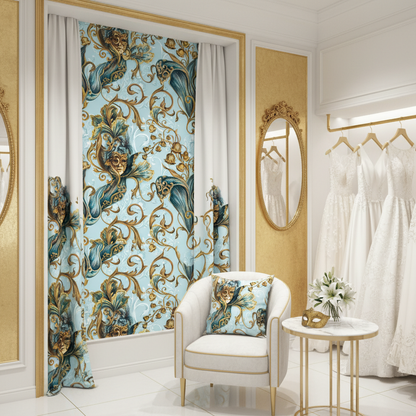 Iris Noir Dorado — Patrón de lujo sin costuras para papel tapiz, textiles y prendas de vestir | Diseño premium pintado a mano