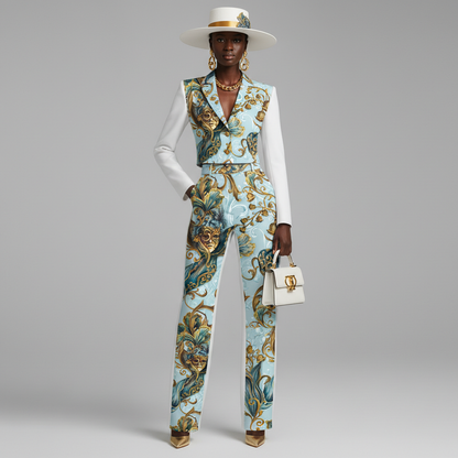 Iris Noir Dorado — Patrón de lujo sin costuras para papel tapiz, textiles y prendas de vestir | Diseño premium pintado a mano