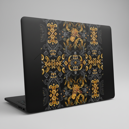 Golden Iris Elegy — Luxury Seamless Pattern for Wallpaper, Textile & Apparel | Hand-painted Premium Design