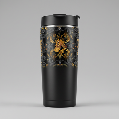 Golden Iris Elegy — Luxury Seamless Pattern for Wallpaper, Textile & Apparel | Hand-painted Premium Design