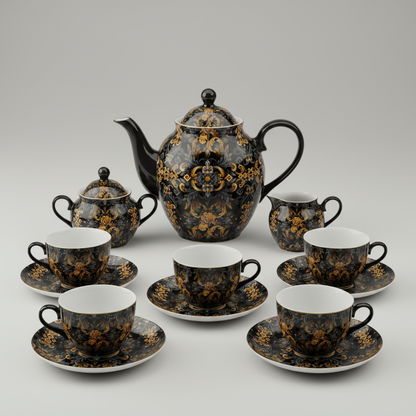 Golden Iris Elegy — Luxury Seamless Pattern for Wallpaper, Textile & Apparel | Hand-painted Premium Design