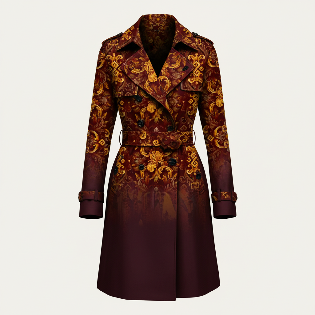 Golden Iris Elegy — Luxury Seamless Pattern for Wallpaper, Textile & Apparel | Hand-painted Premium Design