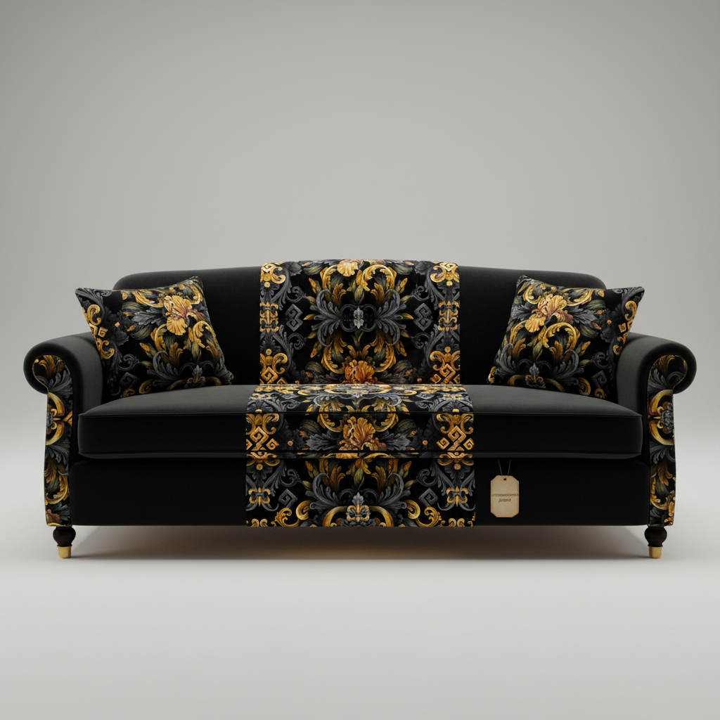 Golden Iris Elegy — Luxury Seamless Pattern for Wallpaper, Textile & Apparel | Hand-painted Premium Design