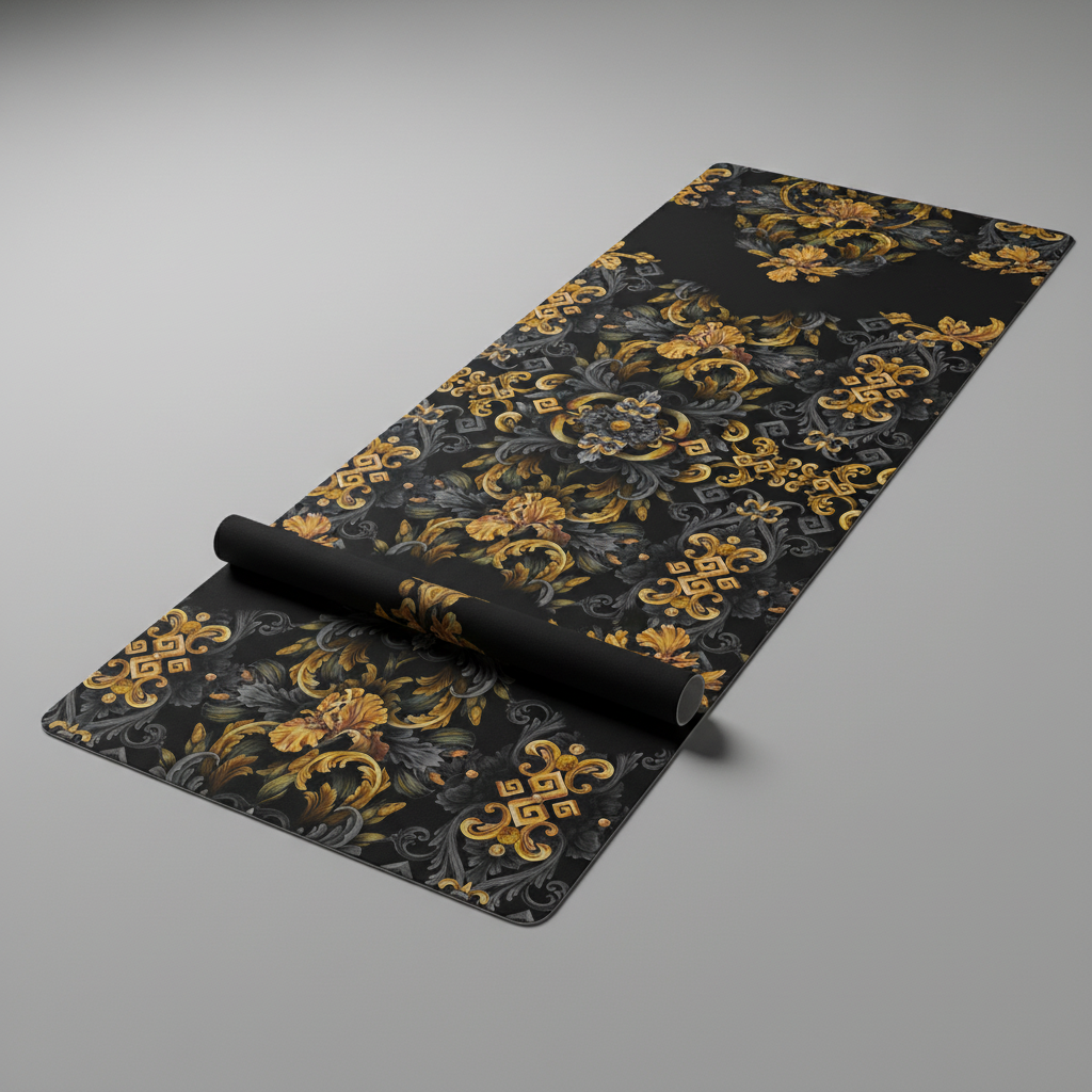 Golden Iris Elegy — Luxury Seamless Pattern for Wallpaper, Textile & Apparel | Hand-painted Premium Design