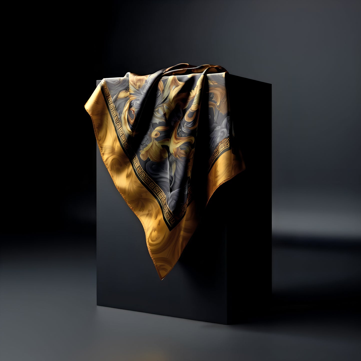 B2B Wholesale Golden Iris Luxury Scarf 10 PCS | 90x90cm Silk & Eco-Silk Options | Small Business Bulk Orders