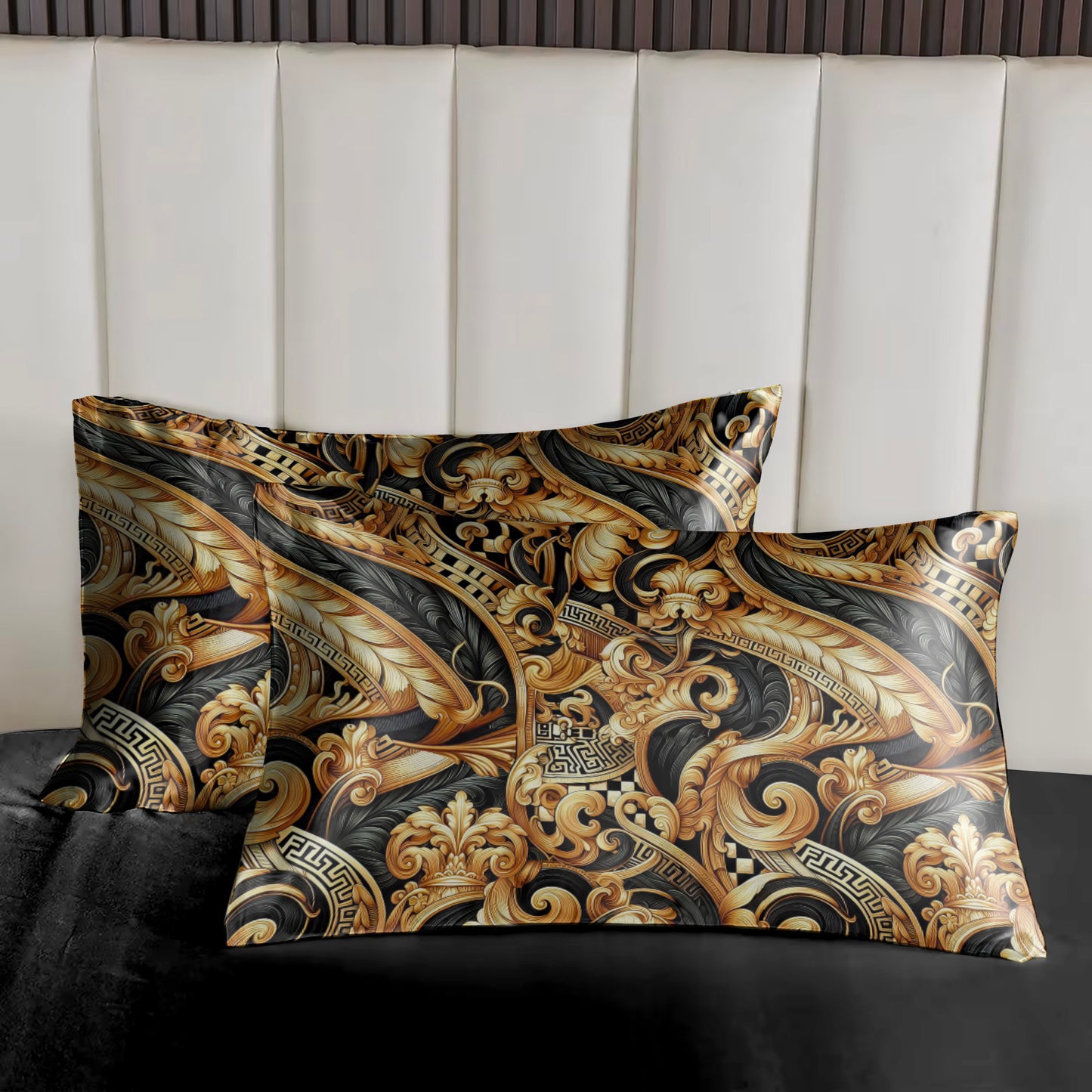 Silk Lujoso juego de cama con un romántico diseño marino, perfecto para tu casa costera • juego de 4 piezas • Diseño reversible • AU, UE, EE. UU.